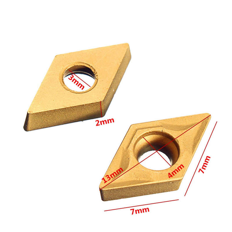 Drillpro 10pcs DCMT070204 YBC251 Carbide Insert for SDNCN1010H07/SDNCN1212H07 Turning Tool Holder