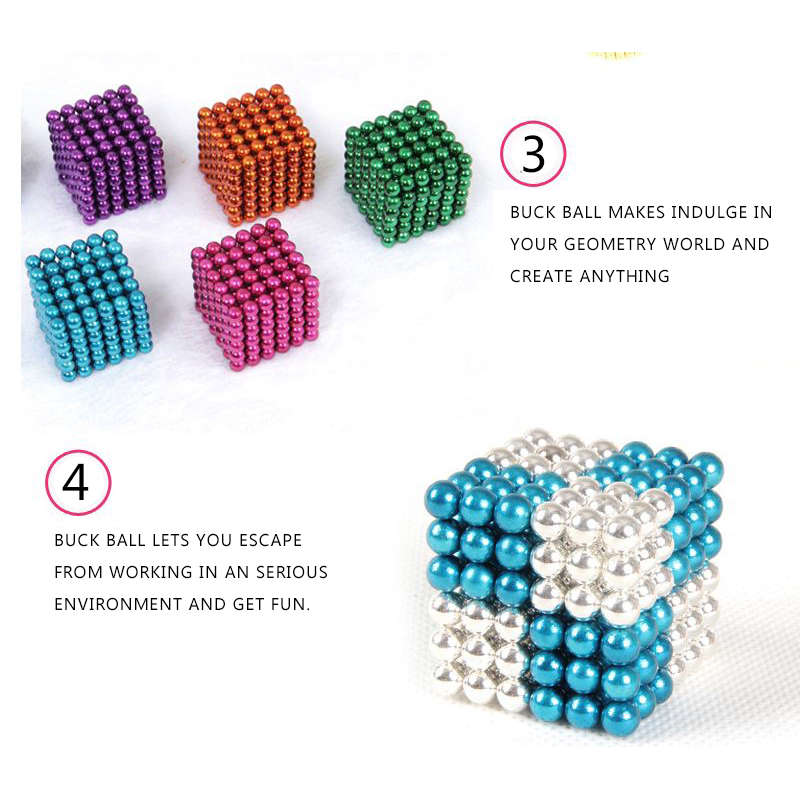 1000PCS Per Lot 5mm Magnetic Buck Ball Magnet Silver Intelligent Stress Reliever Toys Gift