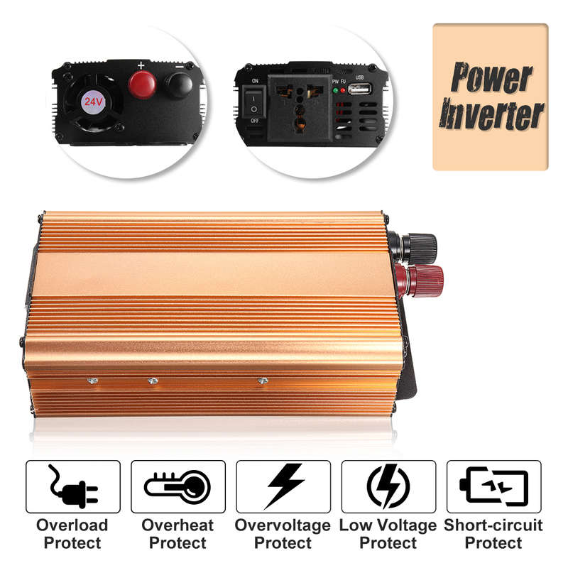 Upgraded Version Power Inverter 12V DC to AC 1000W