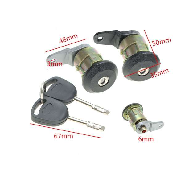 Car Lockcraft Door Lock 2 Keys for Ford Fiesta 1995-2002 KA 1996-2008 Courier Escort