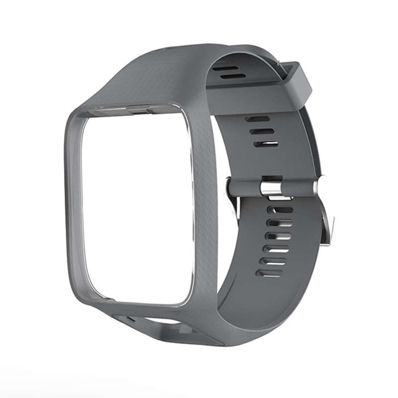 Silicone Watch Band Strap Replacement For TomTom Runner 2&3/Golfer 2/Spark 3