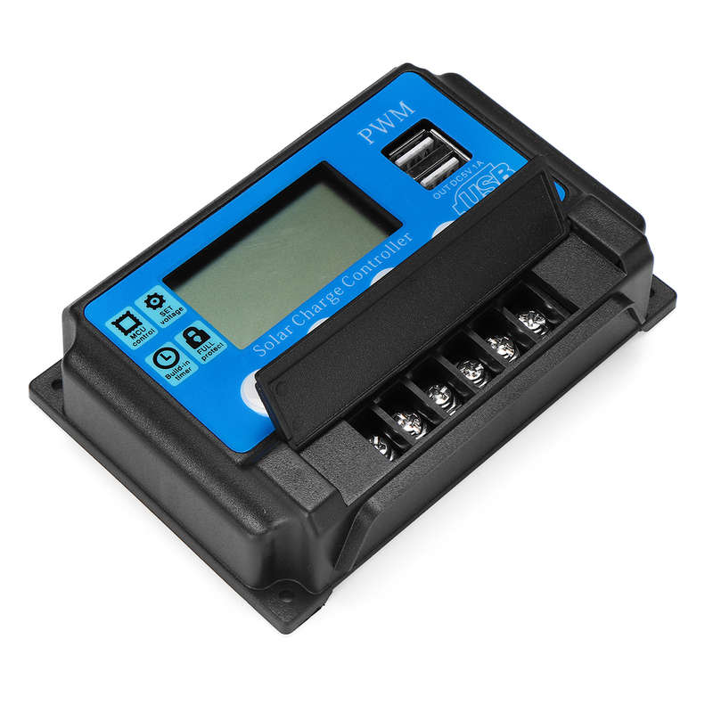 PWM 60A 12/24V Auto Adapt LCD Solar Charge Controller Battery Regulator Adjustable Parameter