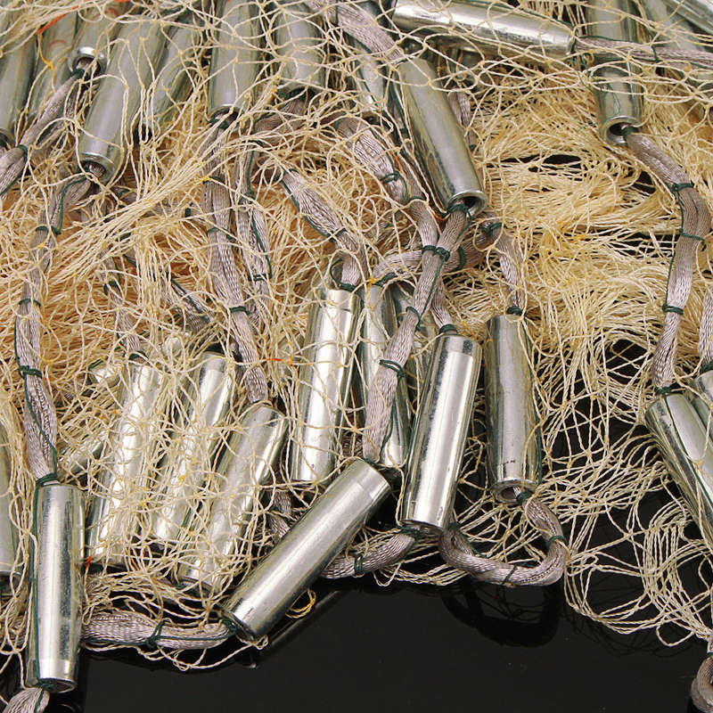 ZANLURE 5m/16ft Nylon 0.5 Mesh Fishing Casting Net Hand Throw Cast Net With Sinker Sea Fishing"