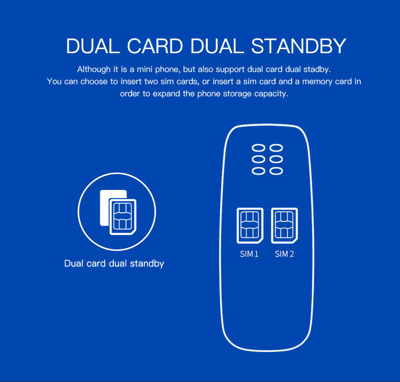 L8Star BM10  0.66'' OLED 350mAh Wireless Bluetooth Dialer Dual SIM Dual Standby Mini Card Phone -