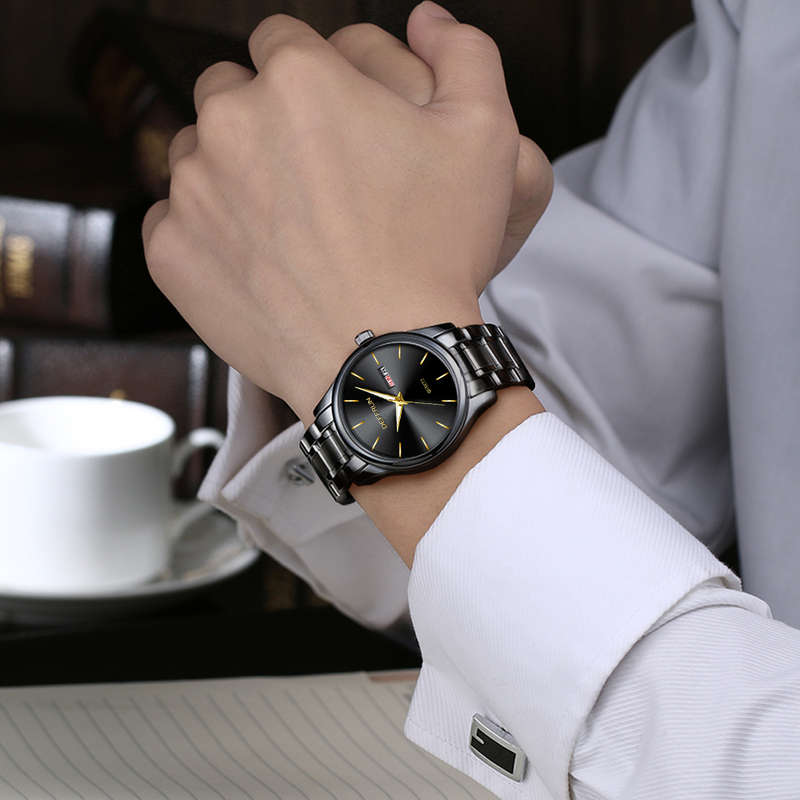 Watch Calendar Business Style Men Watch Stainless Steel Strap Casual Quartz Watches