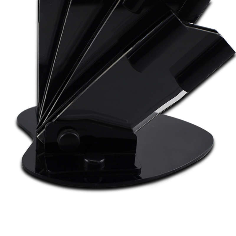 MYVIT Acrylic Black Knife Holder for 3" 4" 5" 6" Knife + Peeler Knife Blocks Stand For Ceramic Knife