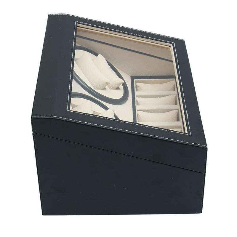 Luxury PU Leather Automatic 4+6 Watch Display Box