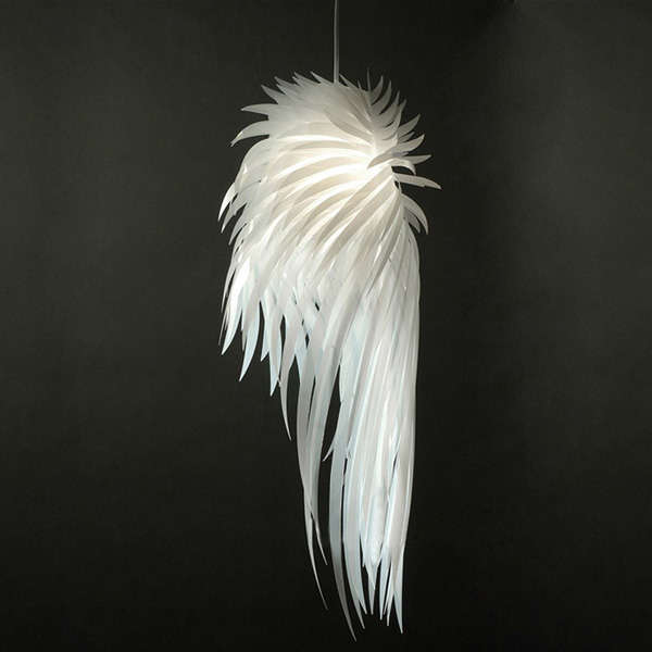 Modern Pendant Light Romantic Angel Wing Feather Bedroom Living Room Lamparas Lustre Hanging Lamp