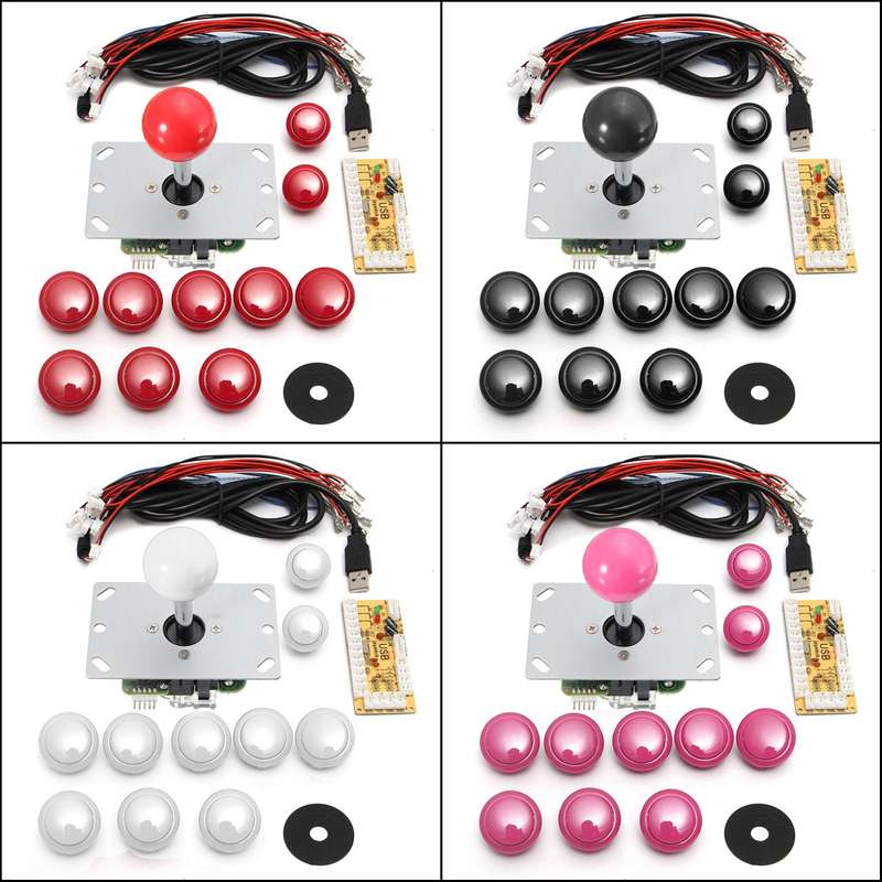 Game DIY Arcade Set Kits Replacement Parts USB Encoder to PC Joystick and Buttons