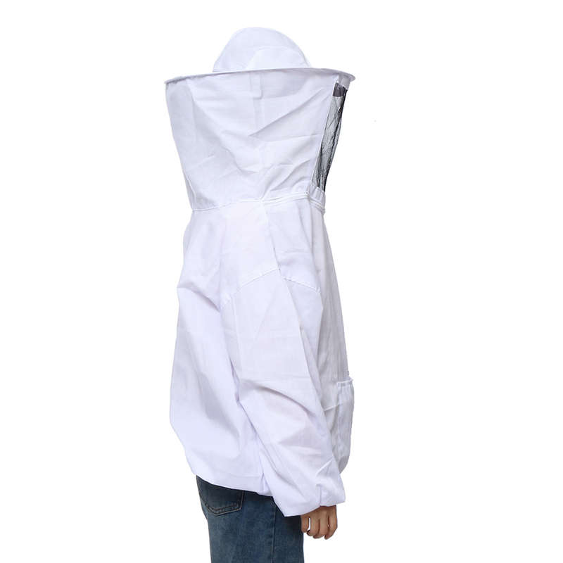 4Pcs Safe Bee-Proof BeeKeeping Veil Hat Suit Work Gloves Bee Hive Brush J Hook Tool