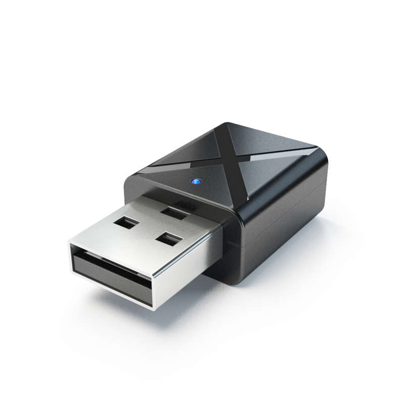 2 in 1 Bluetooth 5.0 Receiver Audio Adapter Portable TX RX Mode Bluetooth Transmit... (COLOR: BLACK)