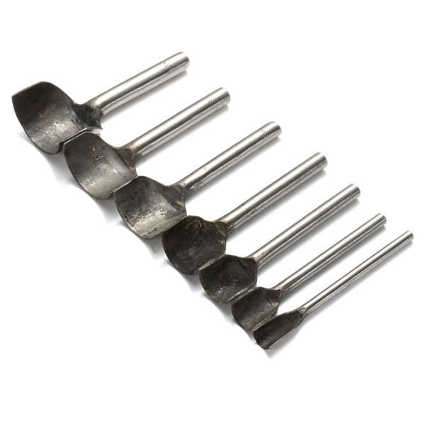 7pcs 10-40mm Steel Leather Punch Craft Half-Round Cutter V Shape Punch