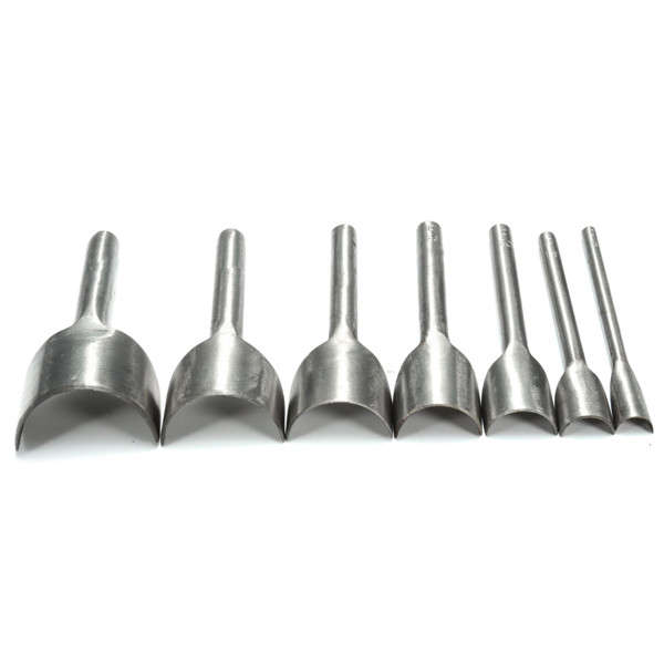 7pcs 10-40mm Steel Leather Punch Craft Half-Round Cutter V Shape Punch