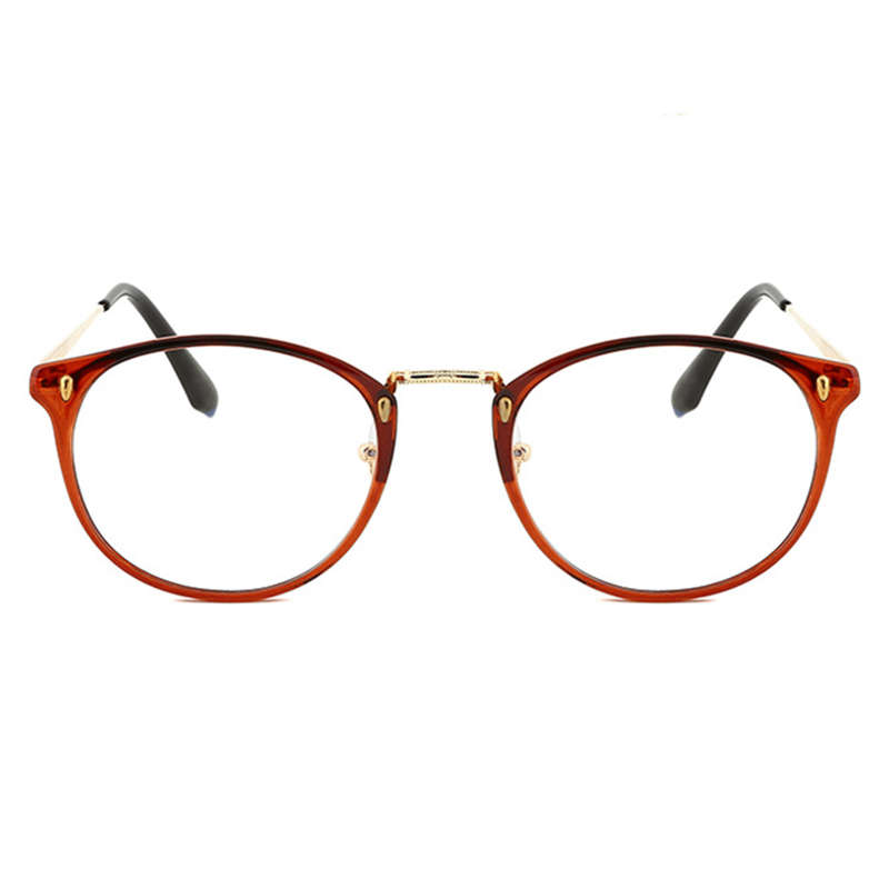 Women Men Casual Metal Frame Optical Glasses Ground Fashion Blue Light Blocking Glasses