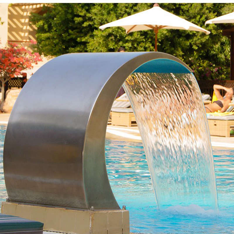 6030cm Stainless Steel Pool Accent Fountain Pond Garden Swimming Pool Waterfall Feature Faucet
