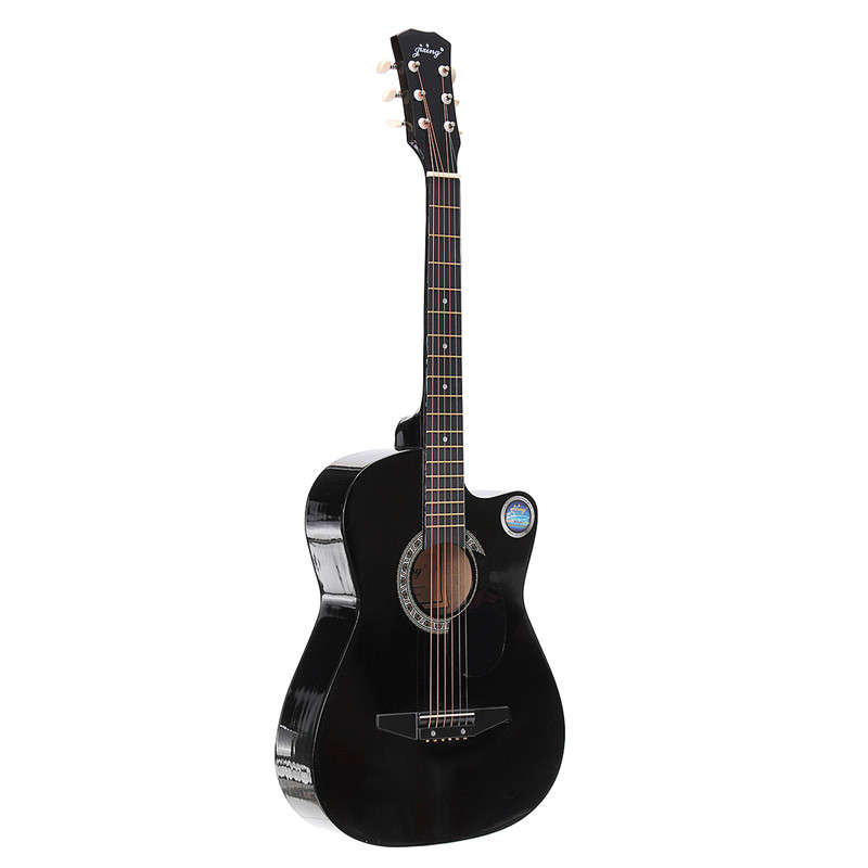 38 Inch Wooden Folk Acoustic Guitar 6 Color Guitar with Bag for Beginner