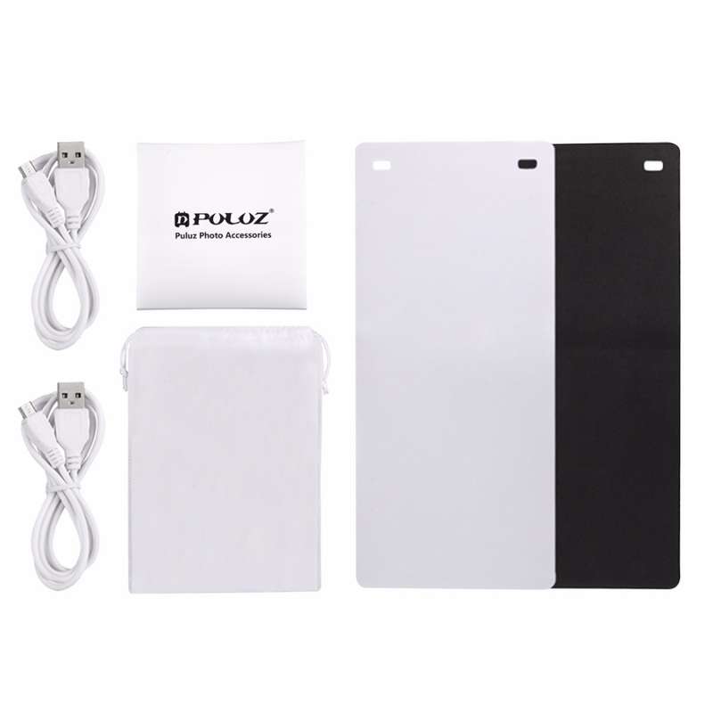PULUZ PU5022 Portable 8 Inch LED Panels Folding Photo Light Lighting Studio Shooting Tent Box