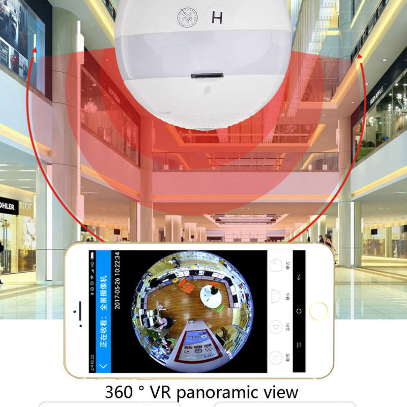 WIFI Camera Panoramic 360 View Smart Light Bulb Camera Monitoring