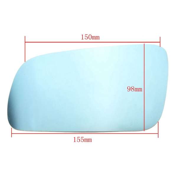 Car Left Passenger Side Heated Electric Wing Mirror Glass Blue for VW Golf MK4 1996-2004