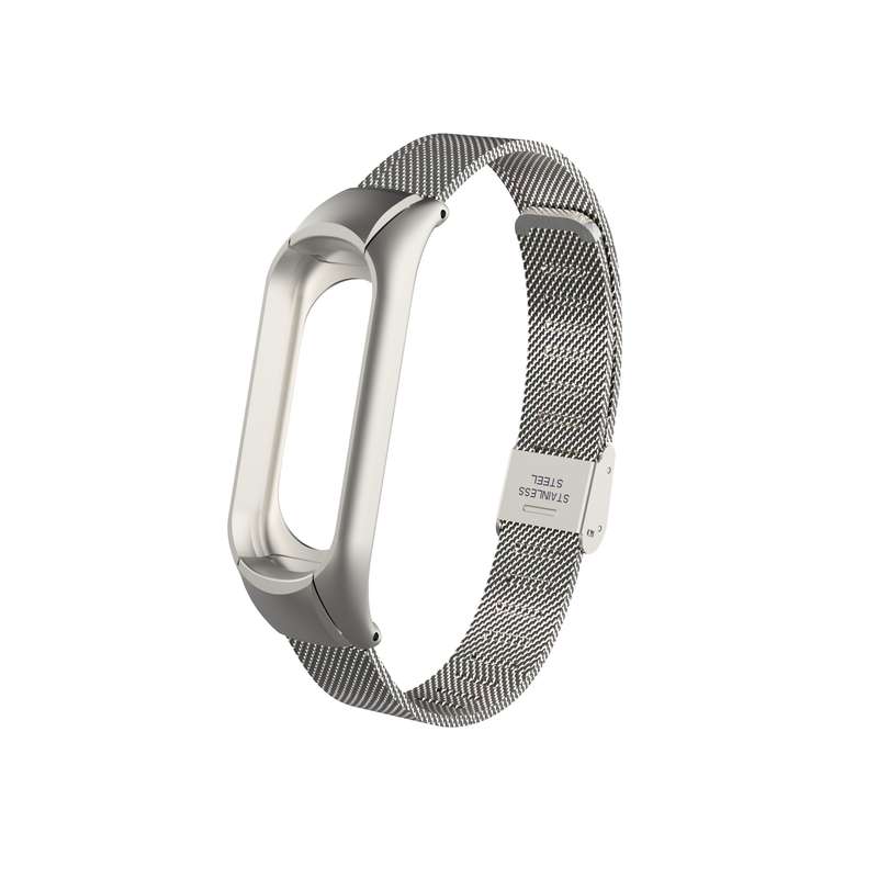 Xiaomi Mi Band 3 Smart Watch Metal Strap Screwless Buckle Stainless Steel Replacement Wristband