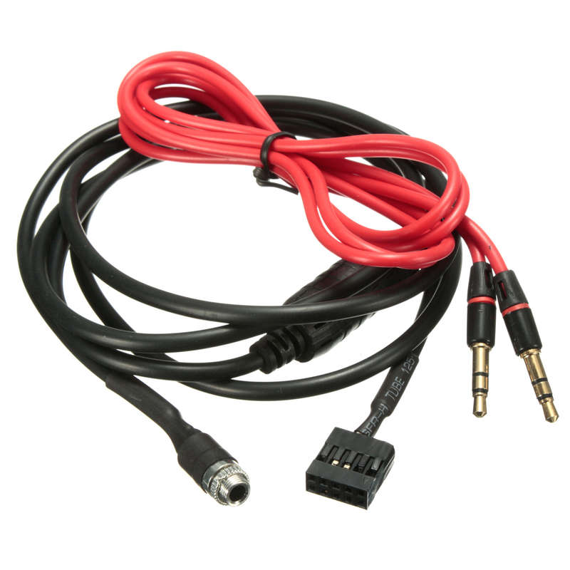 3.5mm Car Audio AUX Cable CD Changer Female Socket For BMW E46 98-06