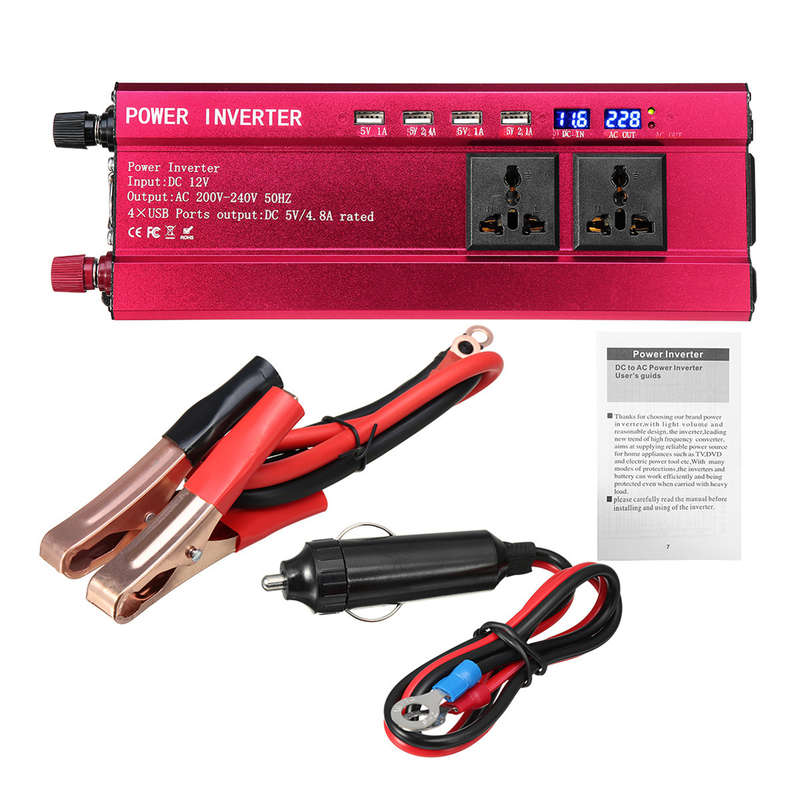 5000W Solar Power Watt Power Inverter Pure Sine Wave 240V Car Caravan Camping