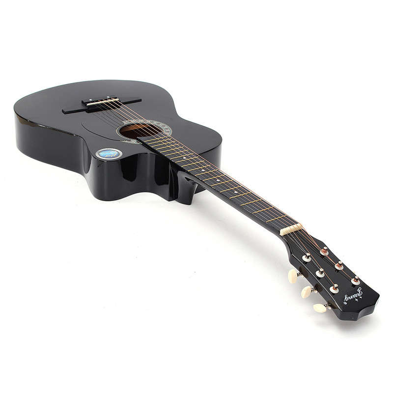 38 Inch Wooden Folk Acoustic Guitar 6 Color Guitar with Bag for Beginner