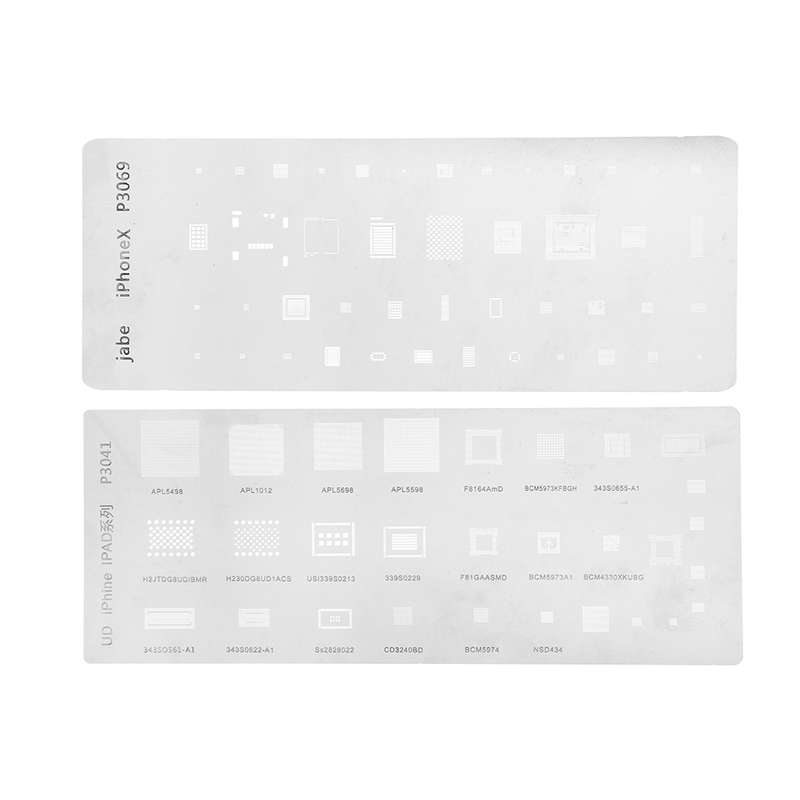16pcs IC Chip BGA Reballing Stencil Set Solder Template for iPhone X 8 7 6s 6 Plus SE 5S 5C 5 4S 4