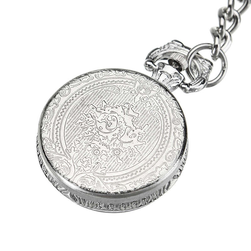 Nurse Silver White Dial Quartz Pocket Watch