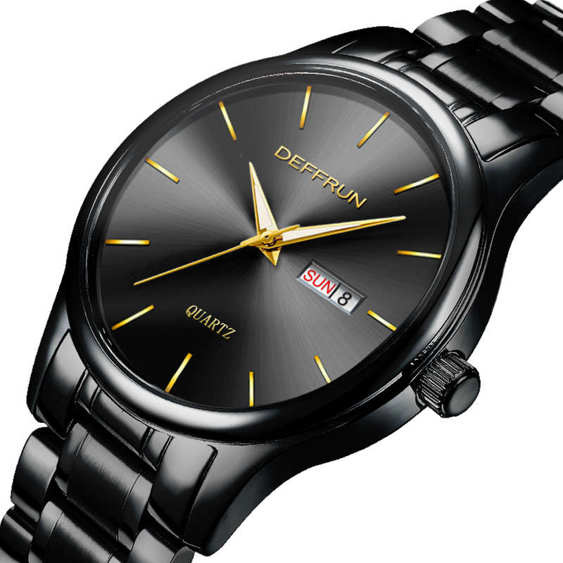 Watch Calendar Business Style Men Watch Stainless Steel Strap Casual Quartz Watches