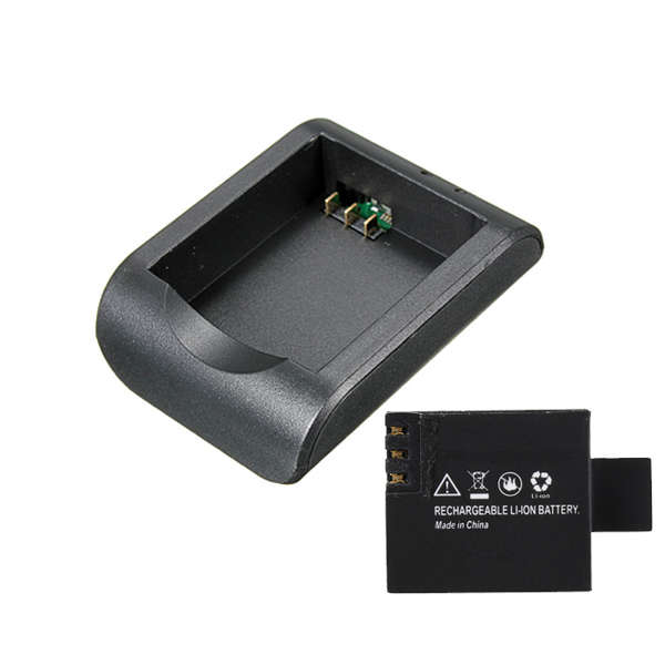 3.7V Li-ion Battery Charger Case and 3.7V 900mAh Li-ion Battery for SJCAM SJ4000 SJ5000 Plus SJ5000X