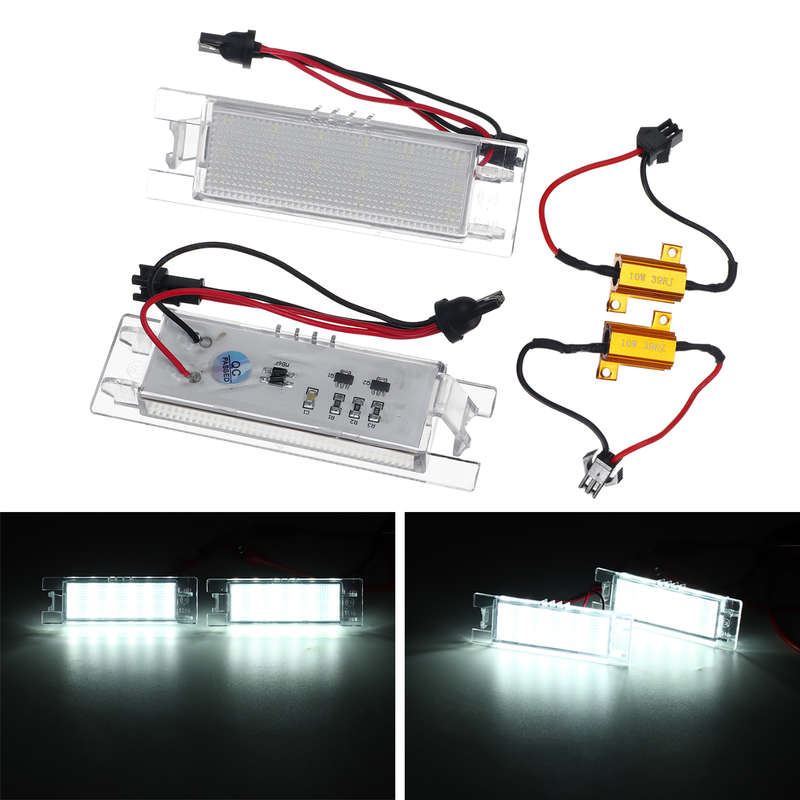 2pcs 12V 18 LED License Number Plate Lights Lamp Bulb For Vauxhall