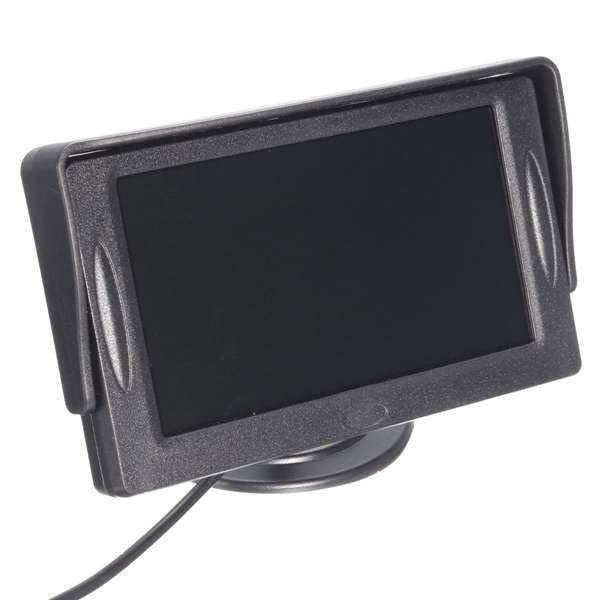 4.3 inch Car TFT LCD Monitor Reversing Parking Rearview Camera Recording VCR Sunshade Kit