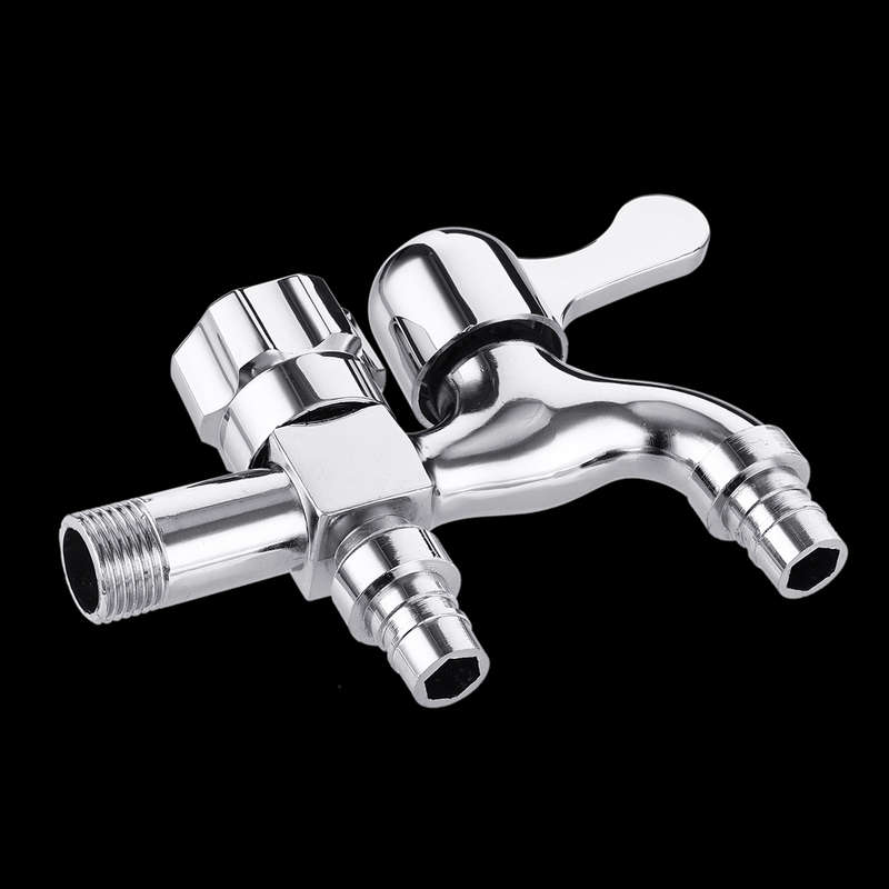 Multifunctional Double Outlet Taps Dual Connect Bathroom Washing Machine Faucet Garden Tap