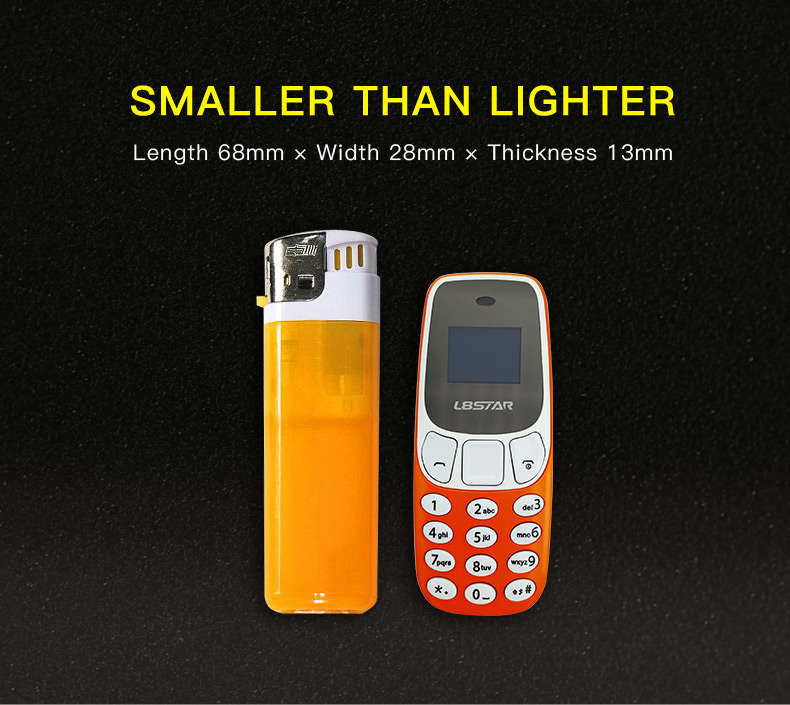 L8Star BM10  0.66'' OLED 350mAh Wireless Bluetooth Dialer Dual SIM Dual Standby Mini Card Phone -