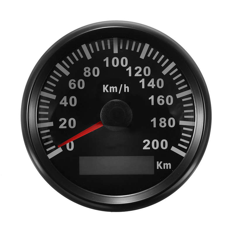 Stainless GPS Speedometer Waterproof Digital Gauge 85mm 200 KM/H