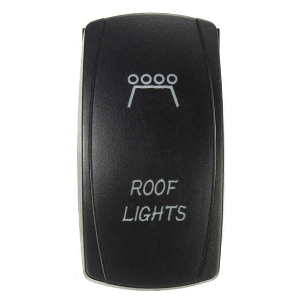 5 Pin Waterproof 12V 24V 20A Bar Rocker Toggle Switch Blue LED Light Car Boat (STYLE: 3)