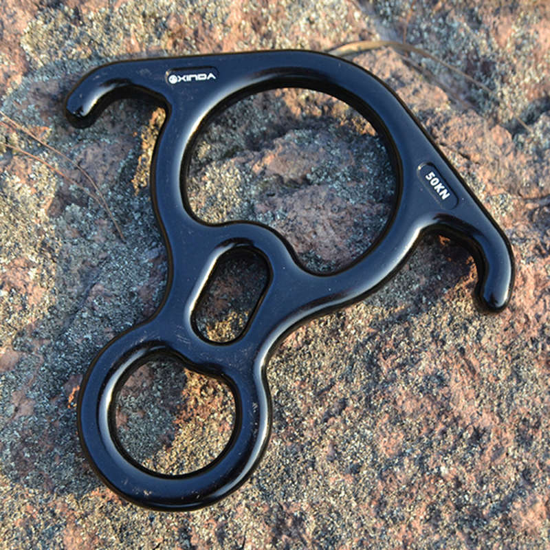 Xinda Camping Eight Rings Descender Hook Climbing Mountaineering Downwards P