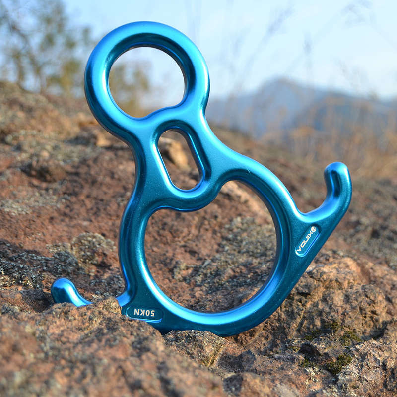 Xinda Camping Eight Rings Descender Hook Climbing Mountaineering Downwards P