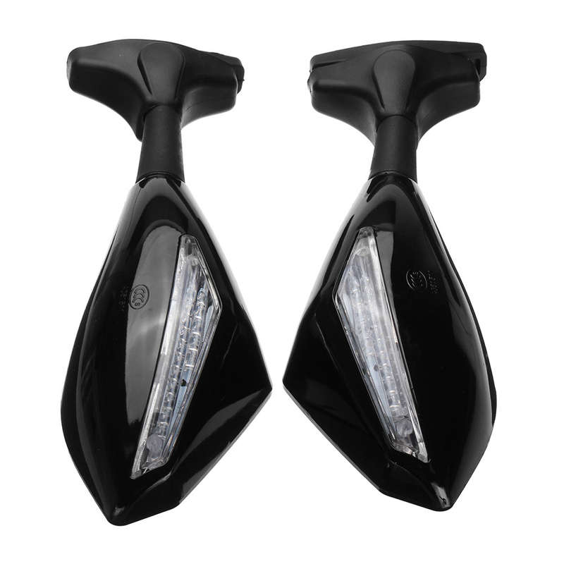 Motorcycle Rearview Mirrors With LED Turn Signal Light For KAWASAKI NINJA 65