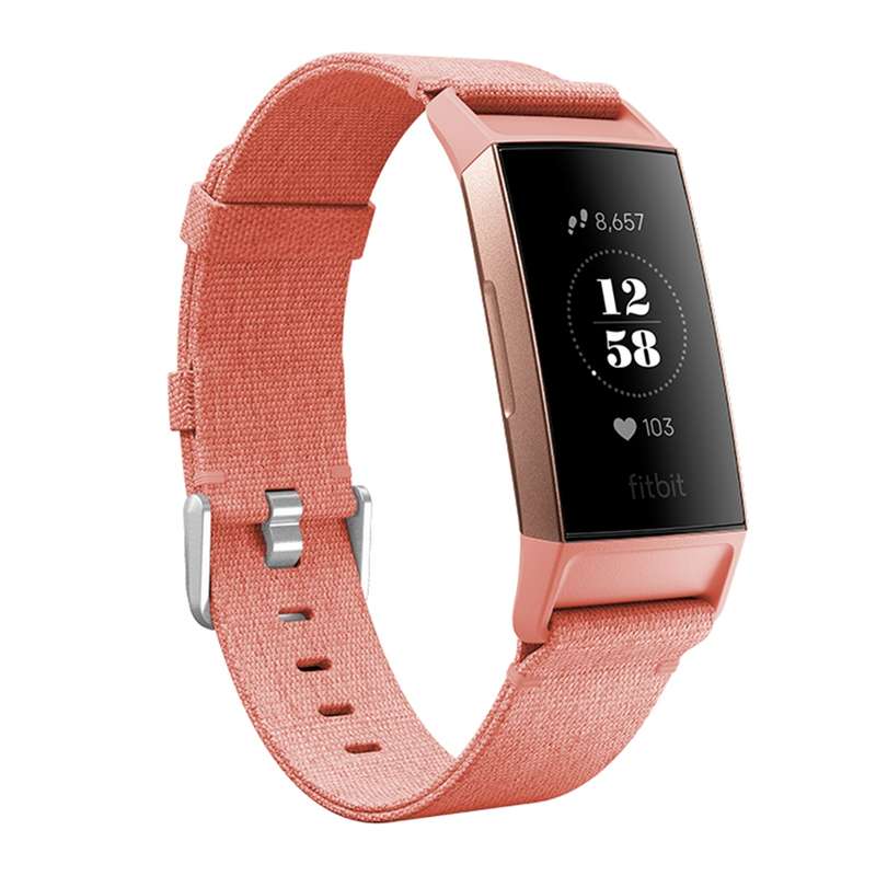 Bakeey Canvas Nylon Denim Replacement Watch Band Strap for Sport Smart Watch Fitbit Charge 3