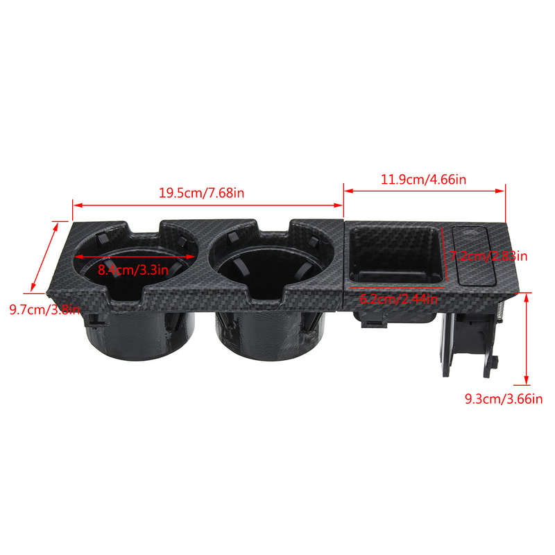 Carbon Fiber Center Console Drink Cup Coin Holder Box for BMW 3 Series E46 99-06