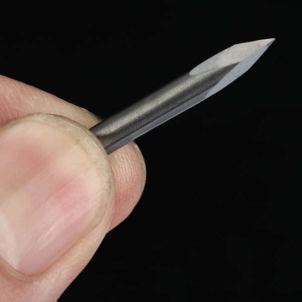5pcs 3.175mm Shank 0.1mm 15/20/30/45/60 Degree Tungsten Steel Engraving Bits CNC Tool
