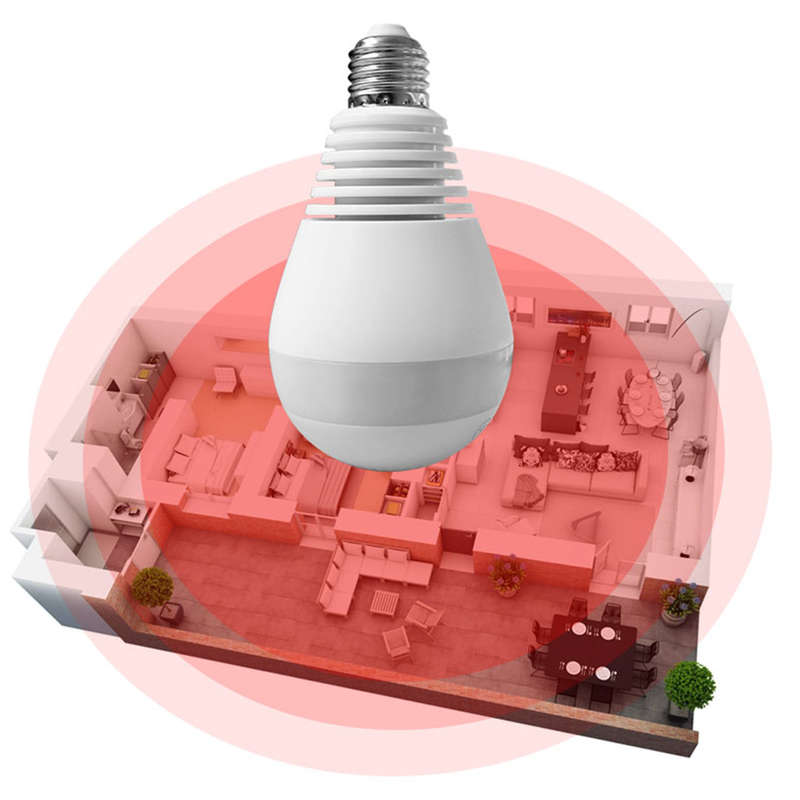 E27 360 Panoramic 1080P IR Camera Light Bulb Wifi Fisheye CCTV Security Camera