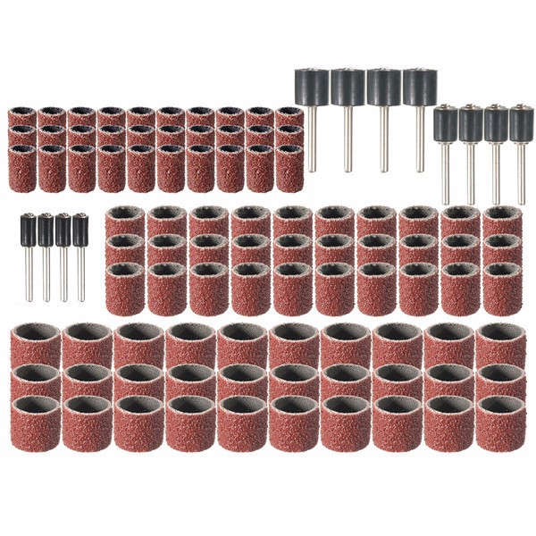 102pcs 80 Grit Sanding Drum Kit with Sanding and Grinding Guide Attachment Locator Positioner