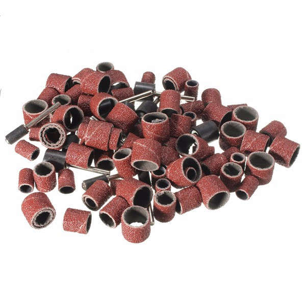 102pcs 80 Grit Sanding Drum Kit with Sanding and Grinding Guide Attachment Locator Positioner