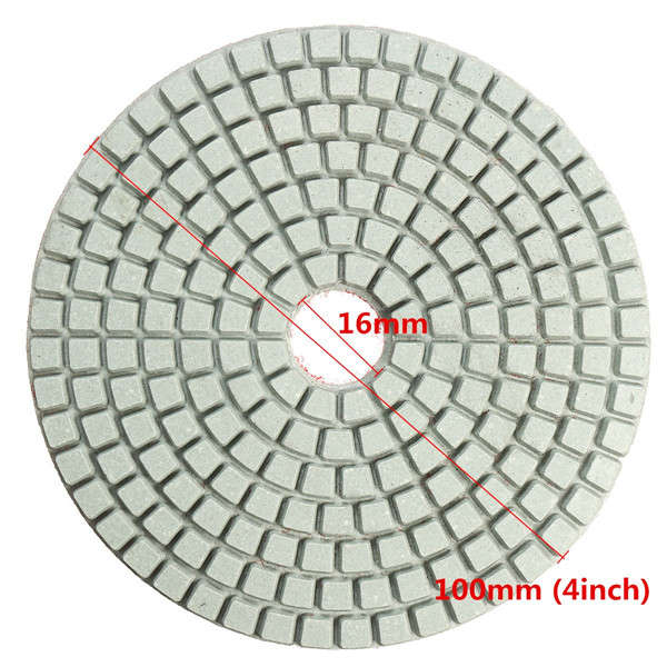 8pcs 4 Inch 50 to 3000 Grit Diamond Polishing Pads for Granite Stone Concrete Marble