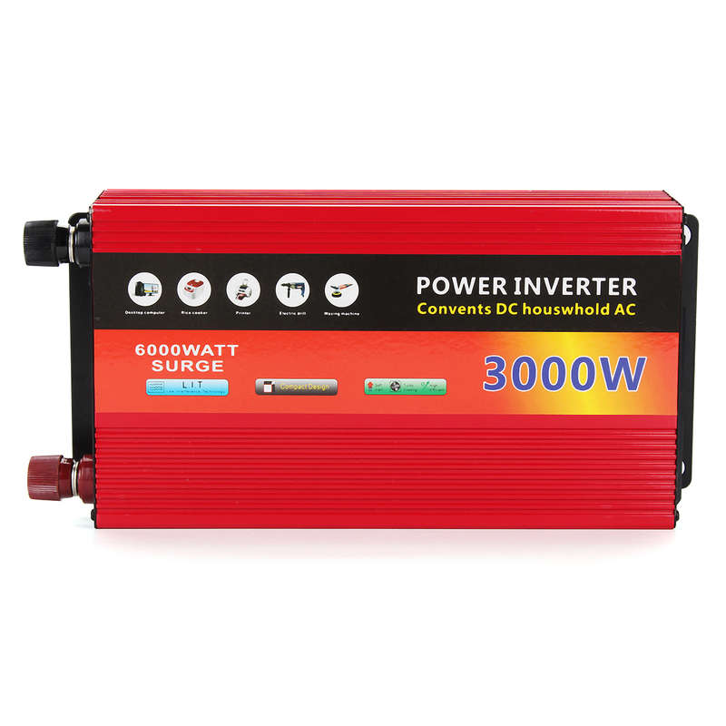12V TO 220V Solar Inverter 3000W Power Inverter Dual Turbine Cooling System Inverter