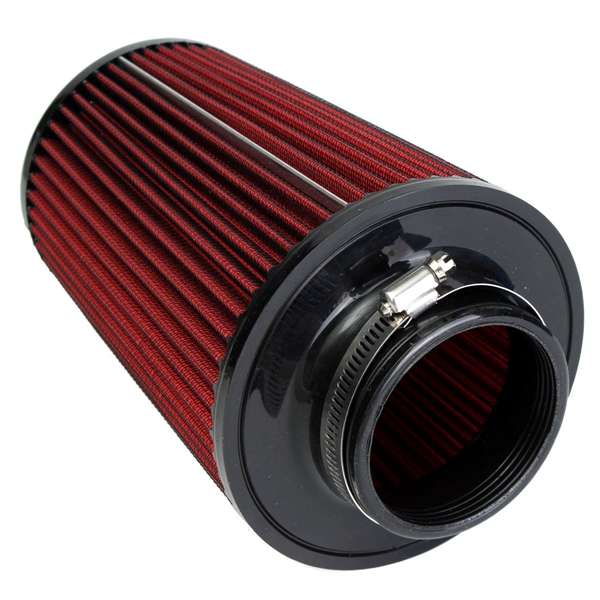 High Flow Car Cold Air Intake Filter Tapered Cone Cold Air Cleaner 3 Inches Red