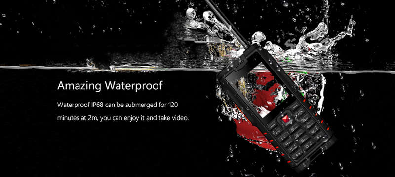 ioutdoor T2 IP68 Waterproof 2.4'' 4500mAh UHF Walkie Talkie Bluetooth Dual SIM Card Feature Phone -